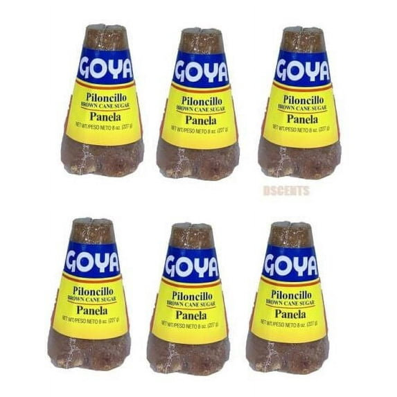 Goya Piloncillo Panela, Brown Sugar Cane 8 Oz (Pack of 6)
