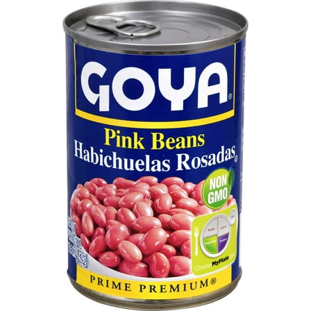 GOYA Pink Beans 15.5 oz Can - Kosher, Gluten Free, Cholesterol Free
