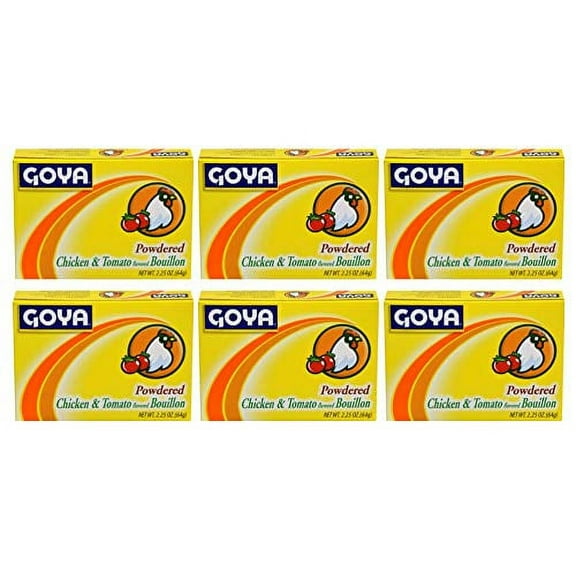 Goya Powdered Chicken & Tomato Flavored Bouillon (6 Pack, Total of 13.5oz)