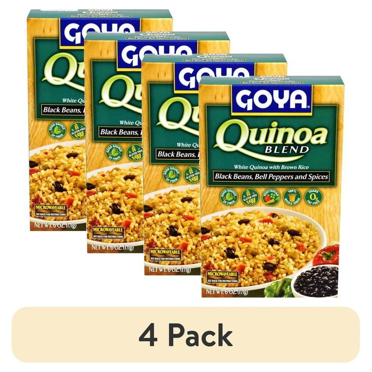 4 pack Goya Quinoa Blend with Black Beans Bell Peppers Spices 6 oz Walmart