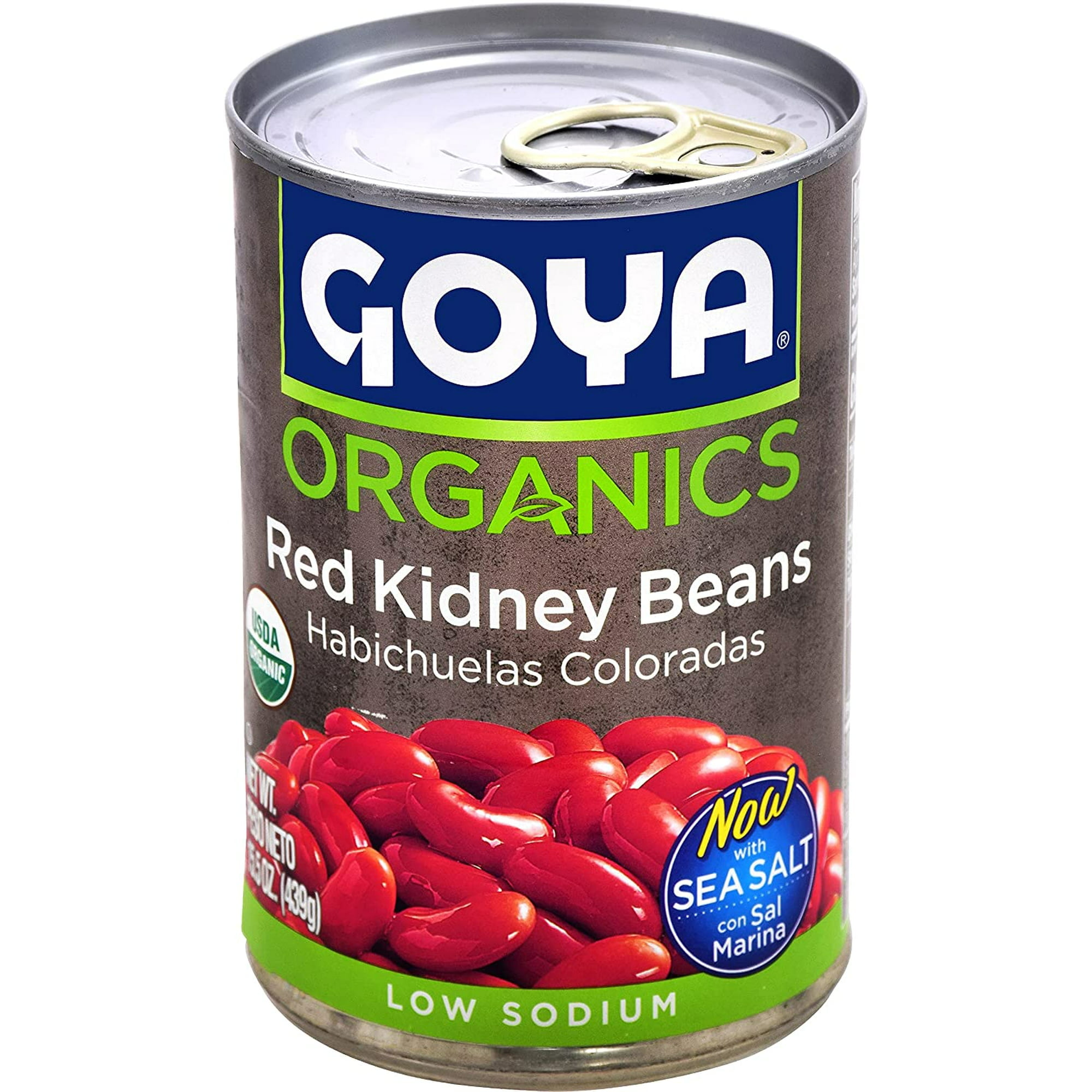 Goya Red Kidney Beans Low Sodium - 15.5 oz Pack of 4