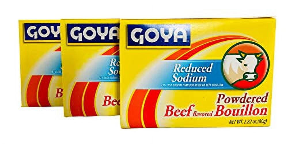 Goya Reduced Sodium Beef Flavored Powdered Bouillon 3 pack