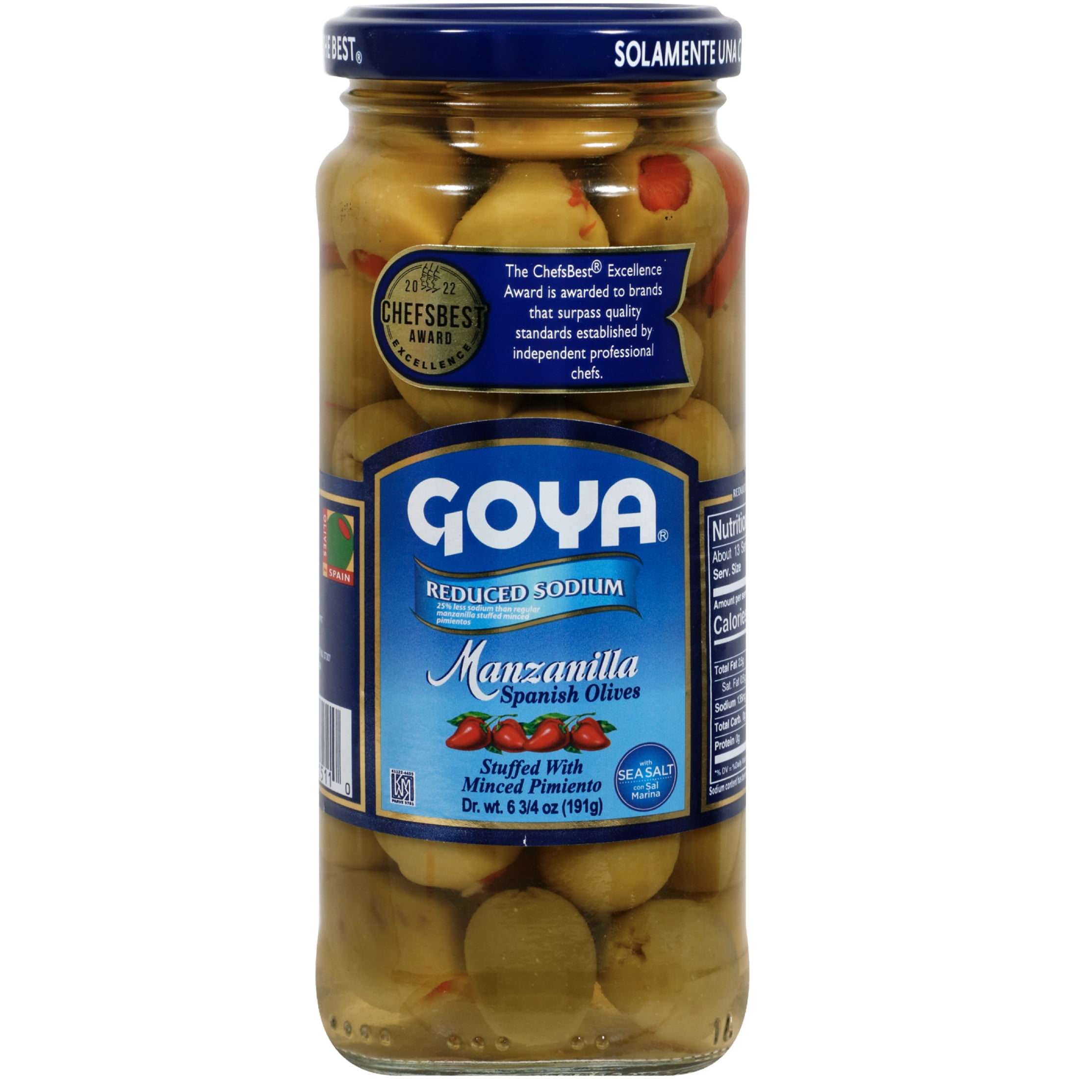 Goya Reduced Sodium Olive Pimento, 7 oz