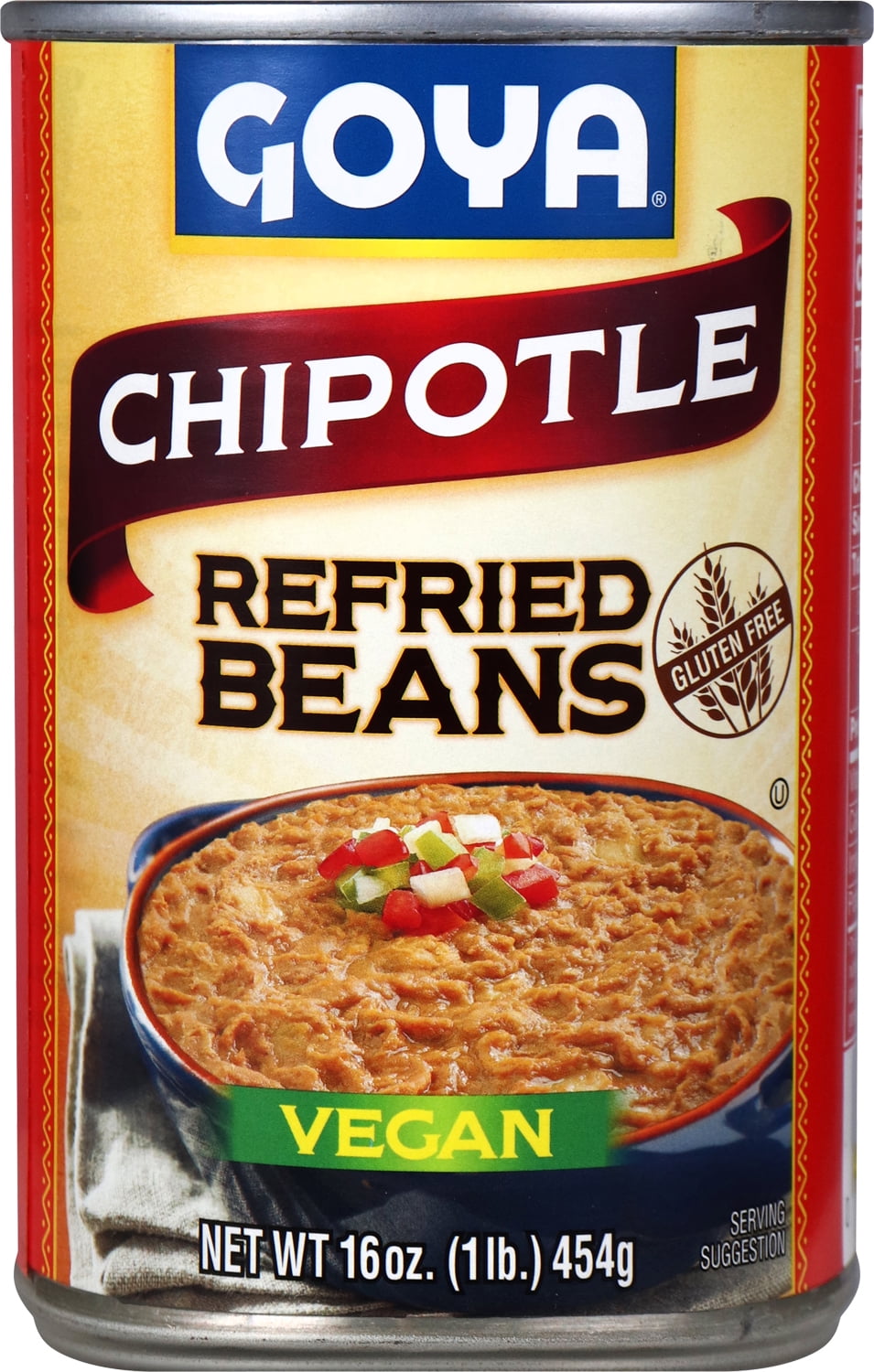 Goya Refried Beans With Chipotle, 16 oz