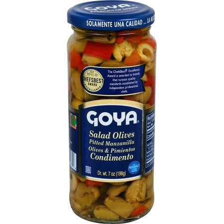 Goya Salad Olives Pitted Manzanilla Olives & Pinientos