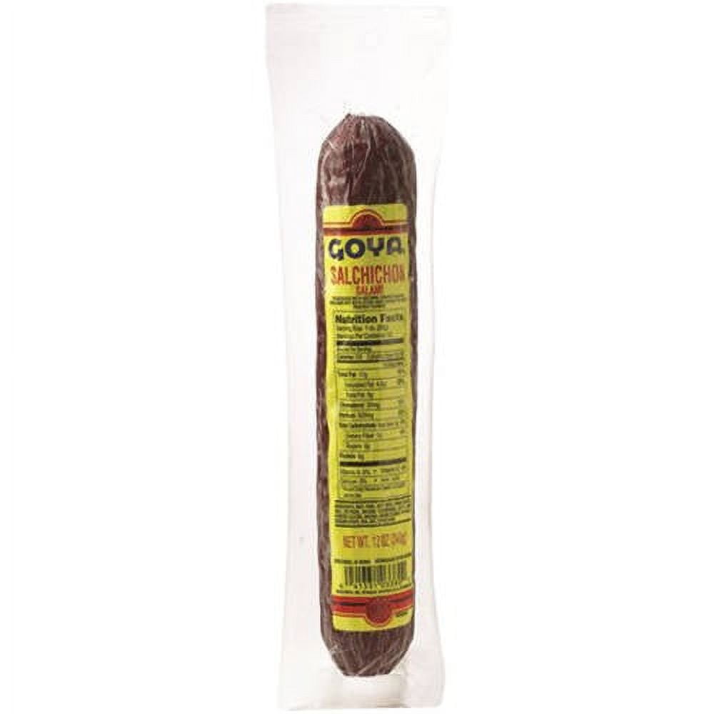 Goya Salchichon Salami, Sausage, 12 oz