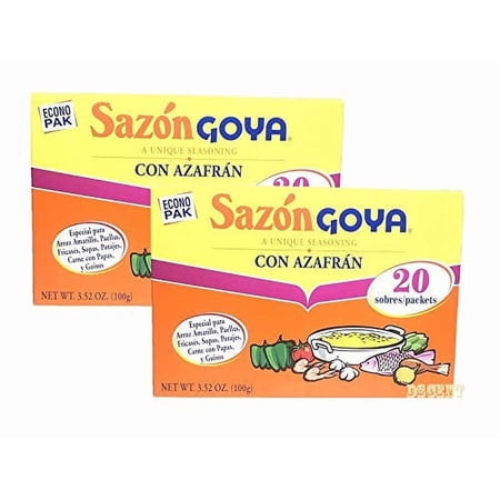 Goya Sazon Con Azafran – 3.52 oz, 2 Pack Seasoning Mix