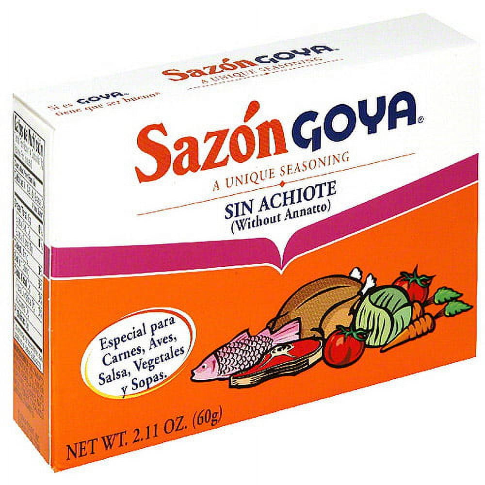 Goya Sazon Flavor Packet Without Annatto, 2.11 oz (Pack of 24)