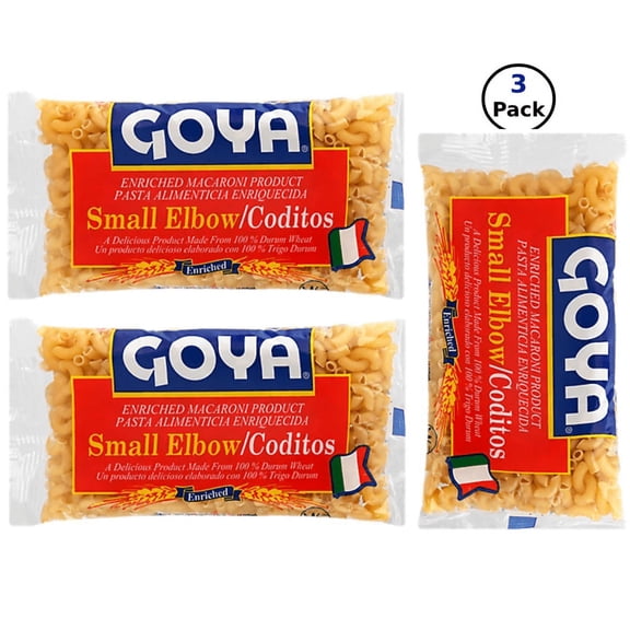 Goya - Small Elbow (Coditos) Pasta - 7 oz. - 3 Pack