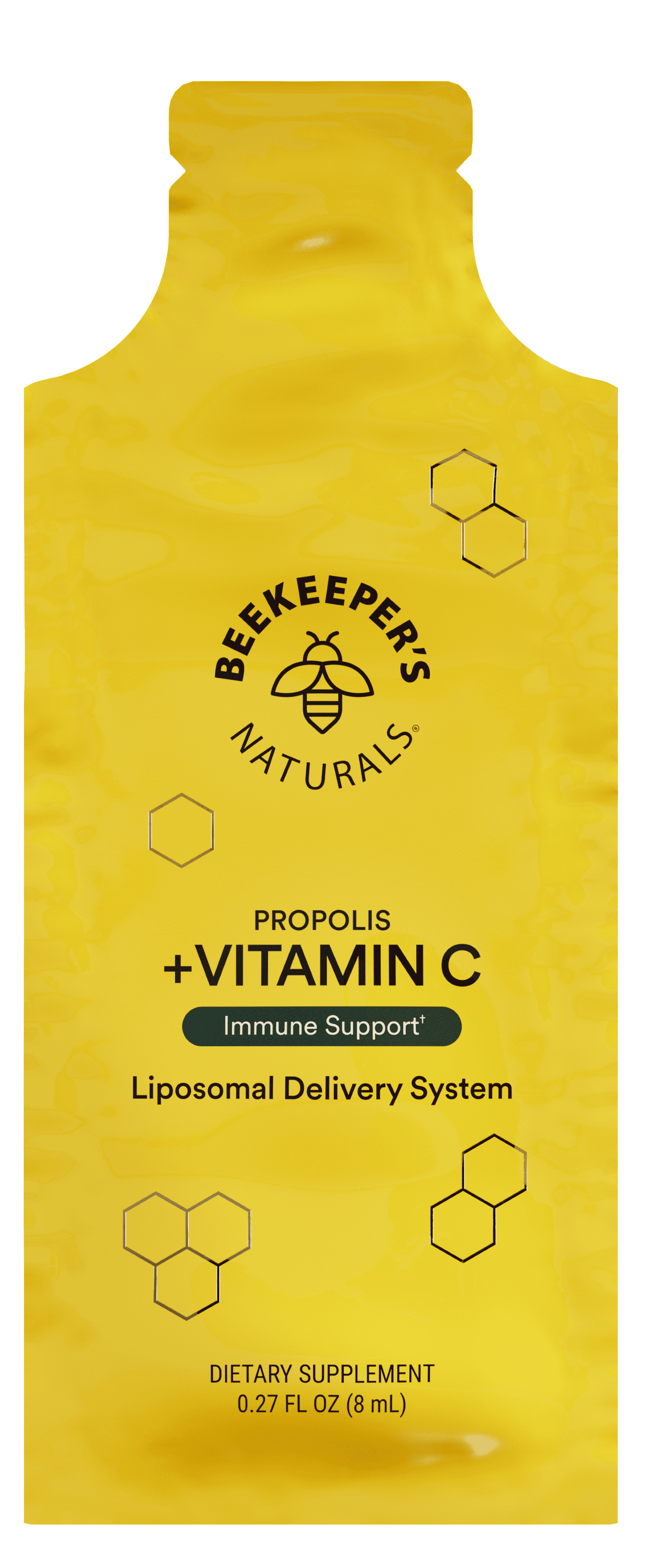 Beekeeper's Naturals Propolis Liposomal Vitamin C, 1000mg Supercharged Immune Support & Increased Bio-availibity for Max Absorption, 1 Count, 0.27 FL OZ