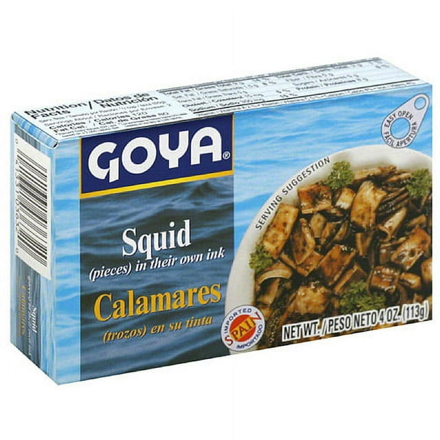 Goya Squid Pieces in Their Own Ink, 4 oz, (Pack of 25)