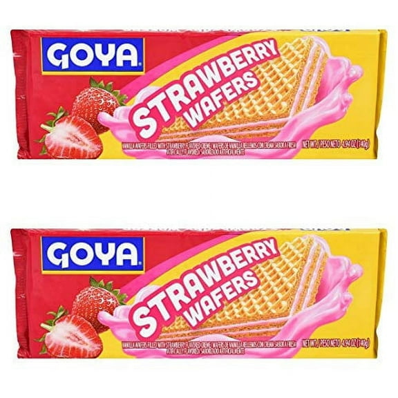 Lot Of 2 Goya Wafers - 4.94 Oz Each (Strawberry) Packaging May Vary