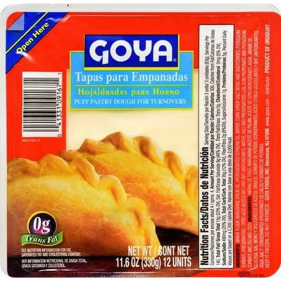 Goya Tapa Empanada Dough Shell, 11.6 Ounce - 16 per Case, Pastry Dough