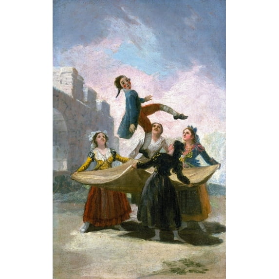Goya The Puppet 1791. N'El Pelele.' Oil On Canvas By Francisco Goya For The Textile Mill Of King Carlos