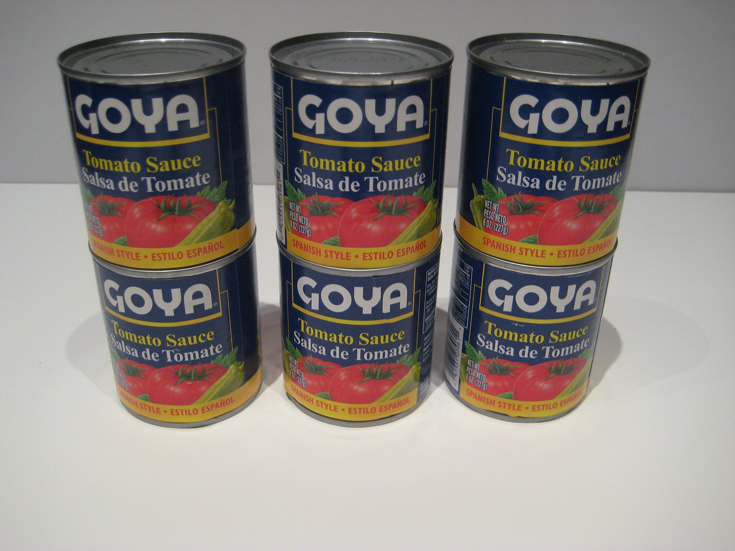Goya Tomato Sauce "Salsa De Tomate" 8 Oz Cans, (Pack Of 6) Bundle
