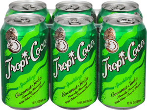 Goya Tropi-Coco Sparkling Coconut Soda, 6 Pack, 12 fl oz Cans