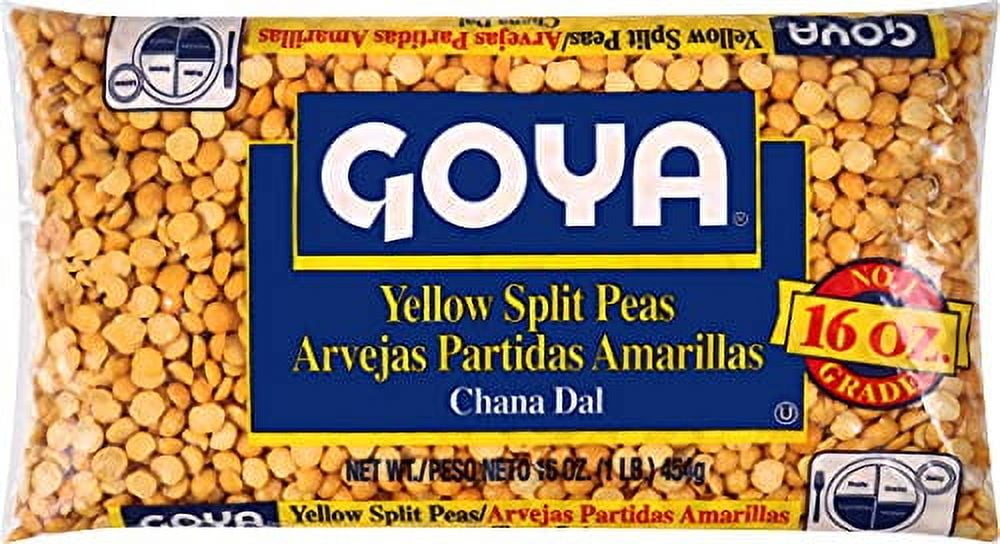 Goya Yellow Split Peas (Chana Dal), 16 oz Bag