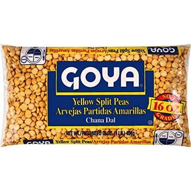 Goya Yellow Split Peas, Dry, Chana Dal Lentils, 16 oz, Bag