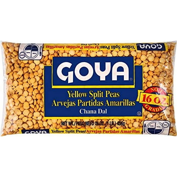 Goya Yellow Split Peas (Chana Dal), 16 oz Bag