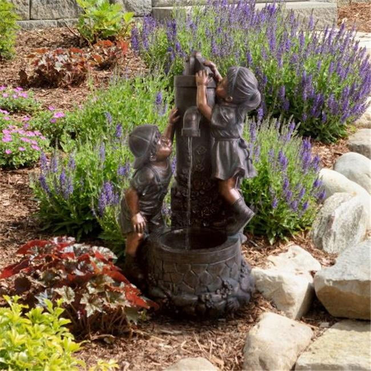 Goyard 50-0002-GYW Boy & Girl Water Outdoor Fountain