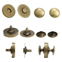 Goyunwell 20 Sets 14Mm Coppery Strong Magnetic Button Clasp Round Snaps Diy Craft Sets For Sewing 14Mm Antique Brass