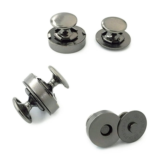 Goyunwell 20 Sets 14Mm Coppery Strong Magnetic Button Clasp Round Snaps Diy Craft Sets For Sewing14Mm Gunmetal