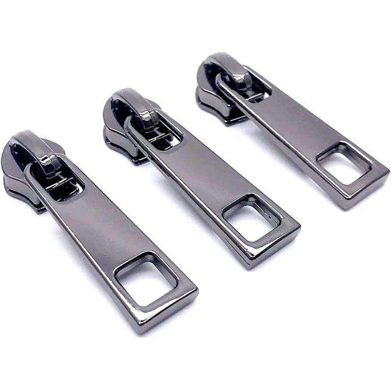 Goyunwell 40pcs #5 Zipper Pull Metal Nickel Nylon Zipper Slider