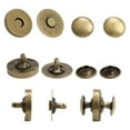 thumbnail image 1 of Goyunwell Coppery Strong Magnetic Button Clasp 20 Sets 18mm Antique Brass Metal Round Snap Button Clasp for Sewing Craft Purse Handbag Bronze, 1 of 5