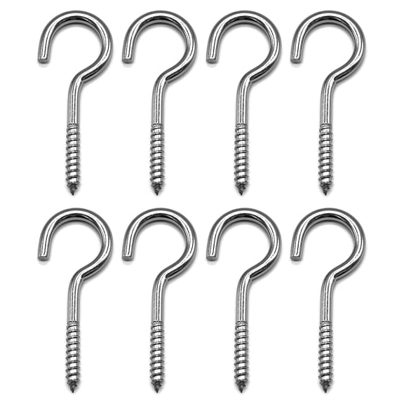 Goyunwell Heavy Duty Hanging Screw Hooks, 8 Pcs