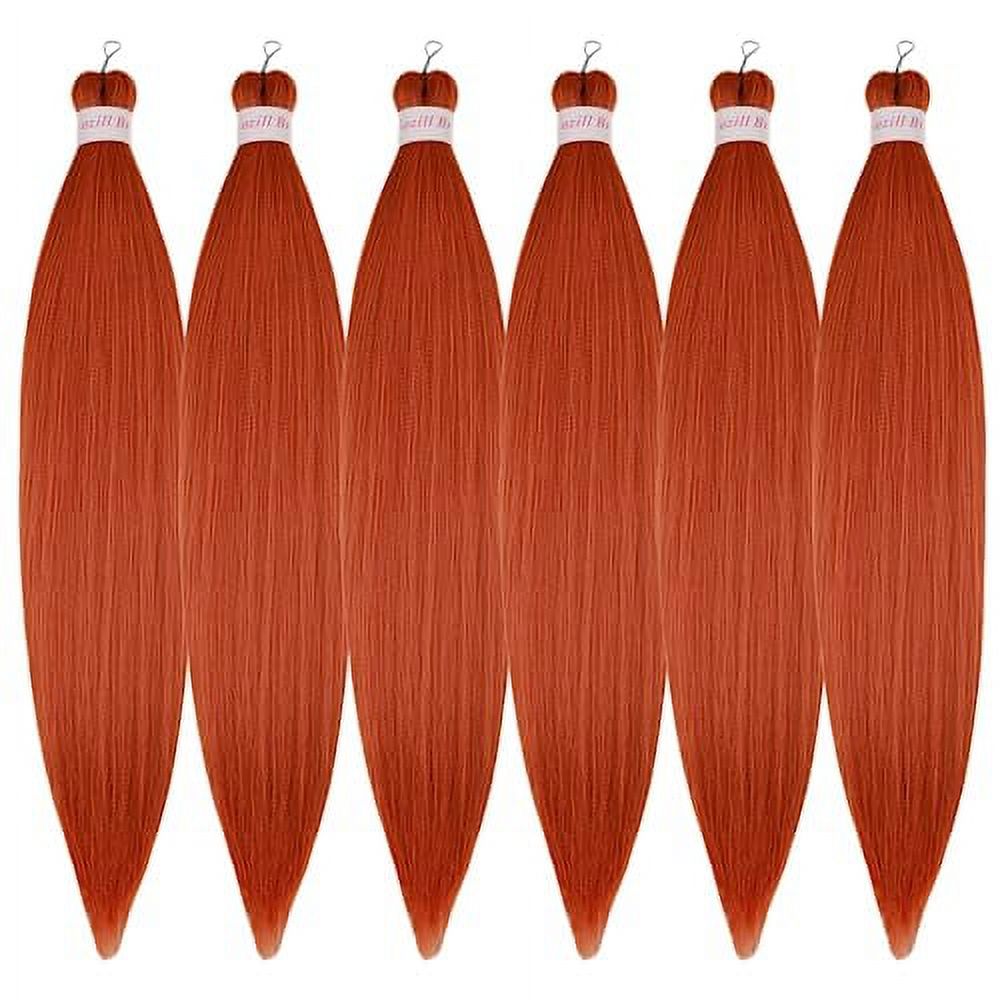 Gozill Ginger Orange Braiding .. Hair Pre Stretched Kanekalon .. Braiding Hair Extension 26