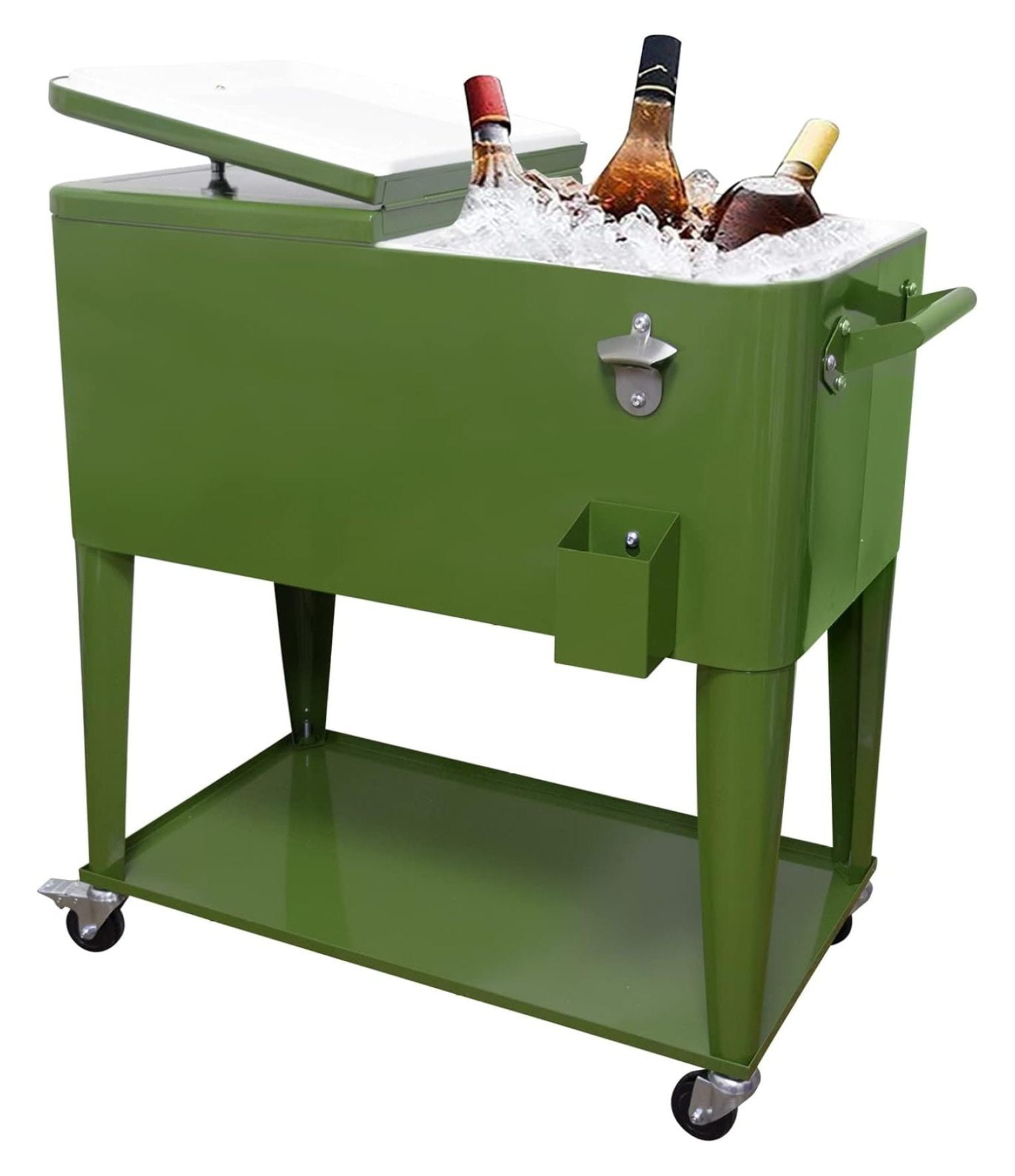 GpLuMy 80 Quart Outdoor Patio Cooler on Wheels,Portable Beverage