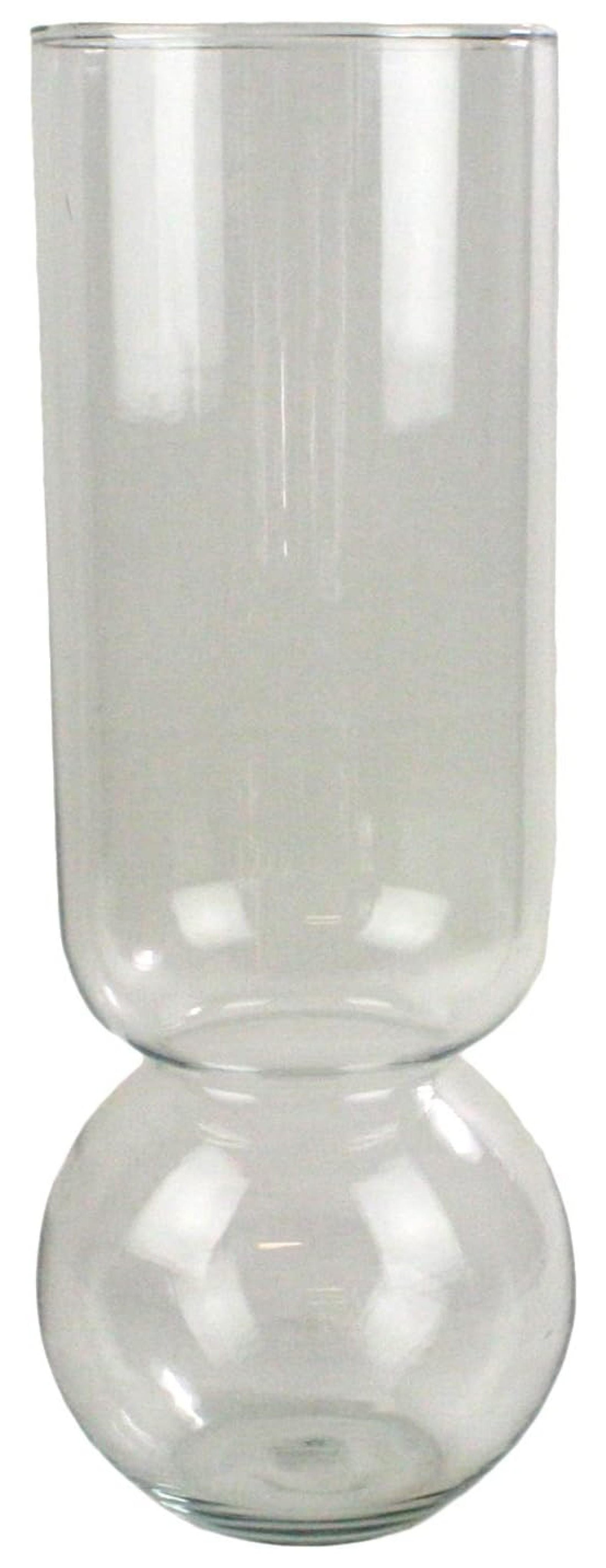 Extra Tall Clear Glass Bulb Vase, 15-Inch