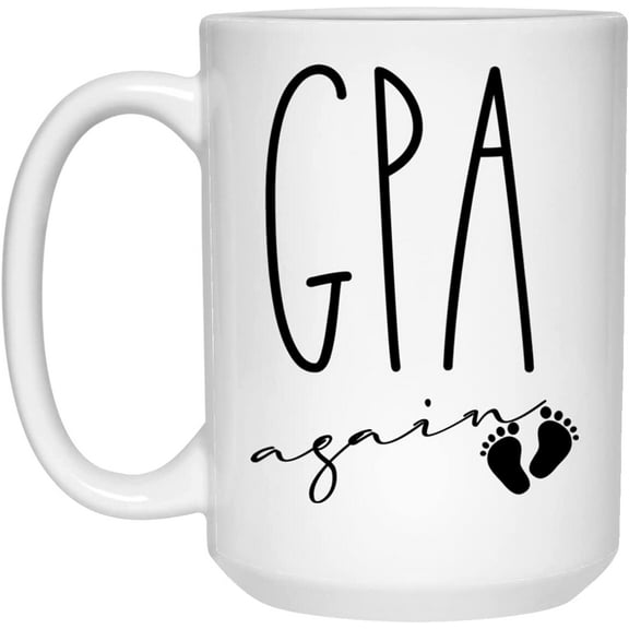 Gpa Again Mug, Gpa Again Pregnancy Announcement, Gpa Reveal, Gpa To Be Gift, Baby Announcement Gpa Again, Rae Dunn Style Mug 15oz