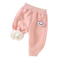 thumbnail image 1 of Gpaecead 1-4T Boys And Girls Fleece Lined Pants Fall And Winter Thick Warm Pants Casual Outer Pants Pink, 1 of 8