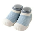 thumbnail image 1 of Gpaecead Baby Boy Girl Non-Slip Indoor Infant Walking Shoes Breathable Warm Elastic Sock Shoes Blue, 1 of 4
