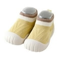 thumbnail image 1 of Gpaecead Baby Boy Girl Non-Slip Indoor Infant Walking Shoes Breathable Warm Elastic Sock Shoes Yellow, 1 of 4