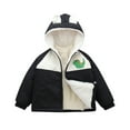 thumbnail image 1 of Gpaecead Baby Boys Girls Winter Coats Fleece Cotton Jacket Toddler Kids Cute Warm Hooded Outwear Coat Black, 1 of 5