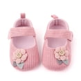 thumbnail image 1 of Gpaecead Baby Cute Knitted Flower First Walker Shoes Breathable Soft Sole Non Slip Toddler Cloth Flats, B-Pink, 1 of 8