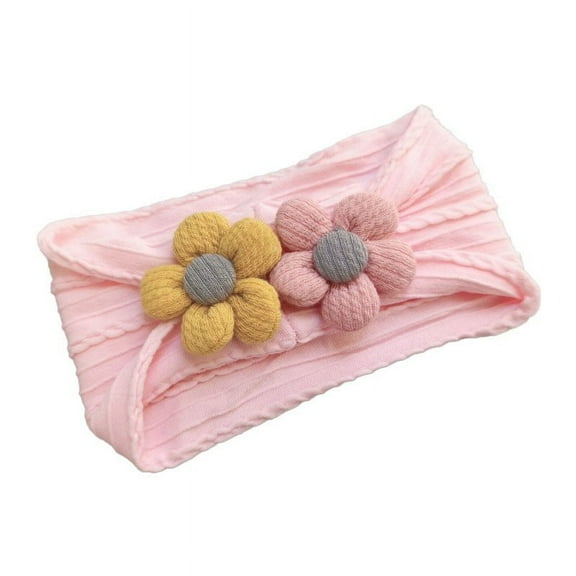 Gpaecead Baby Girl Headband Bows Flower Head Wraps Newborn Hairbands Infant Toddler Hair Bow Christams Gifts for Boys and Girls Pink 02