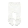 thumbnail image 1 of Gpaecead Baby Girl Tights Toddler Cable Knit Tights With Bow Seamless Leggings Stockings Infant Cotton Pantyhose 3-24 Months White, 1 of 4