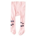thumbnail image 1 of Gpaecead Baby Girl Tights Toddler Cable Knit Tights With Bow Seamless Stockings Infant Cotton Pantyhose 0-2 Years Pink, 1 of 9