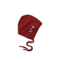 thumbnail image 1 of Gpaecead Baby Girls Bonnet Embroidered Cotton Yarn Knitted Hat For Fall Winter 0-18 Months Red, 1 of 4