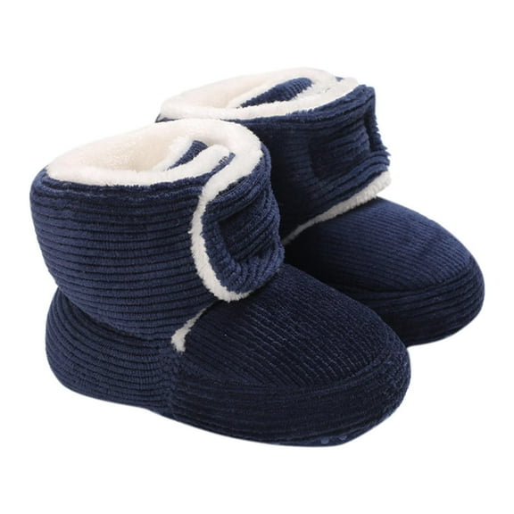 Gpaecead Baby Girls Boys Snow Boots Toddler Boots Kids Warm Winter Boots Fleece Lined Non-Slip Boots Navy