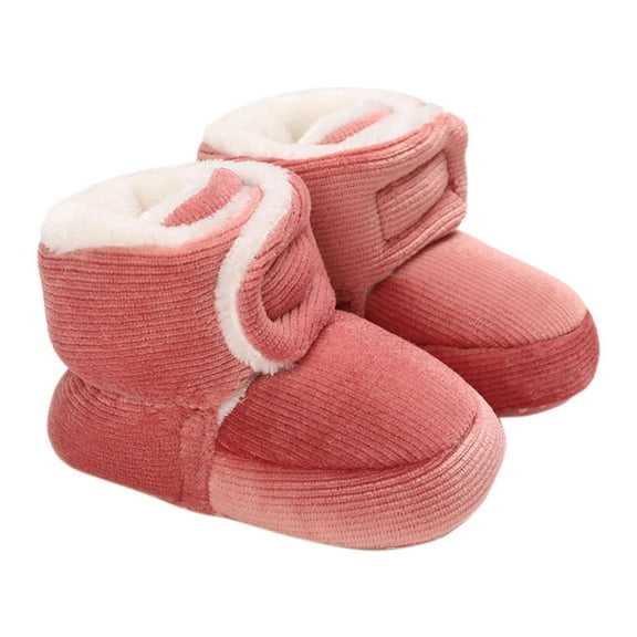 Gpaecead Baby Girls Boys Snow Boots Toddler Boots Kids Warm Winter Boots Fleece Lined Non-Slip Boots Watermelon Red