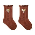 thumbnail image 1 of Gpaecead Baby Girls' Princess Socks Stringy Selvedge Printing Girl Baby Socks Claret, 1 of 4