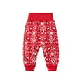 thumbnail image 1 of Gpaecead Baby High Waisted Harem Pants Cozy Roomy Fit Pull On Bottoms Cotton For Infant Baby Boys, Girls, Unisex Red, 1 of 2