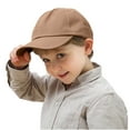 thumbnail image 1 of Gpaecead Baby Toddler Kids Sunscreen Baseball Hat Outdoor Cotton Solid Color Sunscreen Dome Short Brimmed Peaked Cap Baseball Hat Coffee 06, 1 of 1