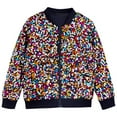 thumbnail image 1 of Gpaecead Boys Girls Sparkle Sequin Jacket Glitter Zipper Long Sleeve Bomber Jackets With Pockets For Kids Multicolor, 1 of 3