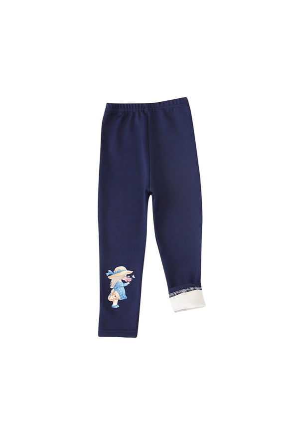 Boys Girls Thermal Underwear Pants Toddler Long Johns Bottoms Fleece Lined Base Layer Winter Thermals Clothes For Kids 1-11 Years Blue