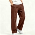 thumbnail image 1 of Gpaecead Boys Straight Leg Casual Pants Elastic Waist Cotton Blend Breathable Trousers With Deep Pockets For Travel Lounge Orange, 1 of 8